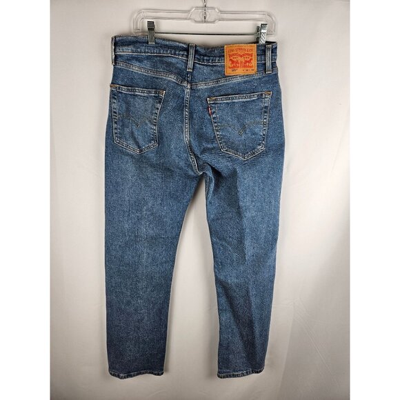 NWT Levis Mens 505 Regular Fit Stretch Jeans 32W X 30L Blue Denim Straight Leg - Picture 3 of 12